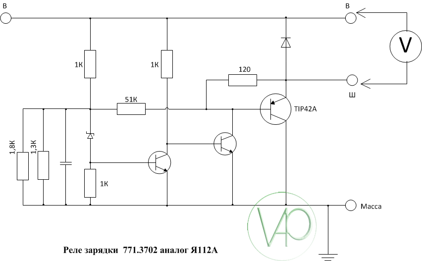 Реле регулятор 22 3702 схема