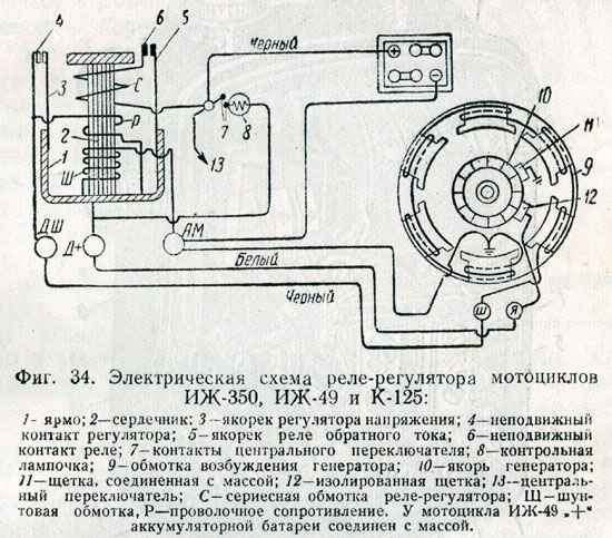 Схема подключения генератора мотоцикла. Реле регулятор генератора 6 вольт ИЖ Планета. Схема проводки мотоцикла иж49. Реле регулятор мотоцикла ИЖ 49. Схема подключения генератора ИЖ Планета 5.