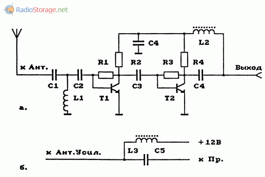 Антенный усилитель схема