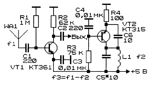 Схема укв fm. Схема УКВ 88-108мгц приемника на транзисторах. Схема конвертера УКВ fm. Схемы конвертеров УКВ В ФМ на транзисторе. Приемник УКВ диапазона 88-108 МГЦ.