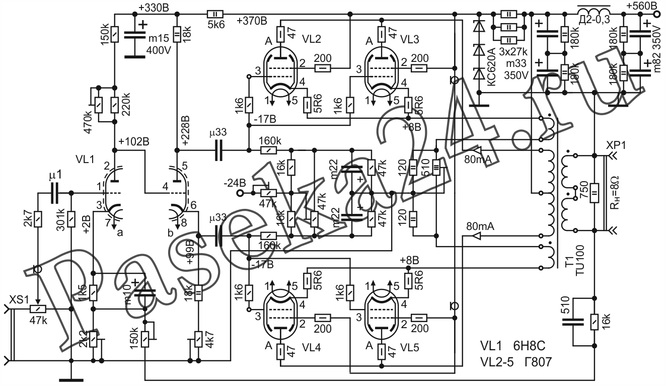 Схемы ламповых стерео. Усилитель на лампах г 807 двухтактный. Усилитель на г807 двухтактный Манакова. Ламповый усилитель на г807 двухтактный схема. Усилитель на г807 двухтактный схема.