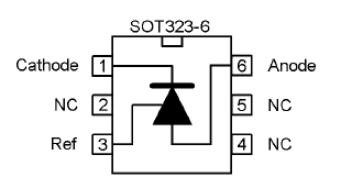 Расположение выводов для корпуса SOT323-6