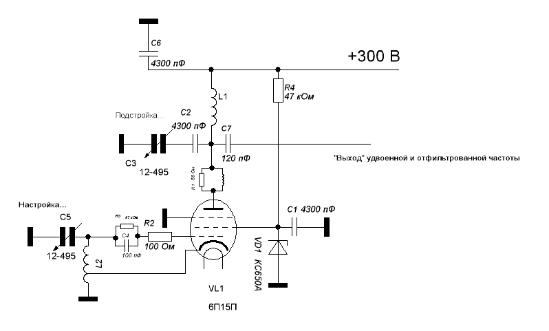Ламповый передатчик на 3 мгц схемы