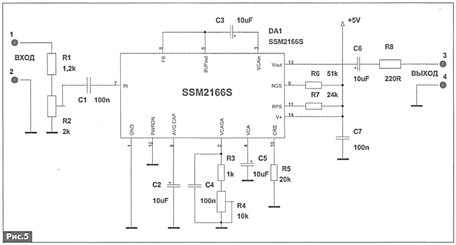 Ssm2166 схема включения