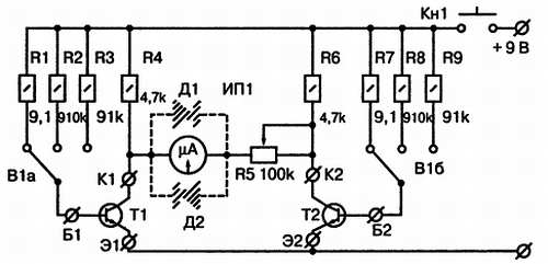 Прибор для подбора пар мощных транзисторов своими руками схемы