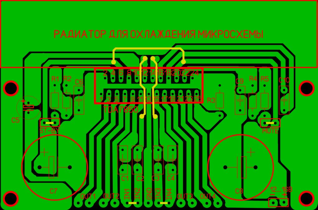 Tda7385 схема усилителя мощности