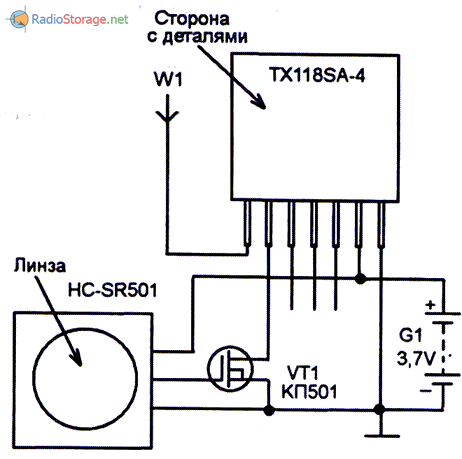 Hc sr501 схема подключения