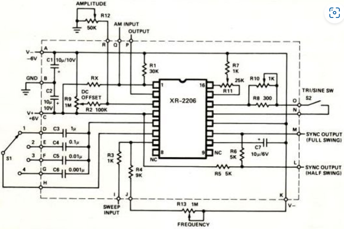Китайский генератор схема. Xr2206 схема генератора. Схема функционального генератора на xr2206. Xr2206 Генератор сигналов схема. Генератор на микросхеме xr2206.